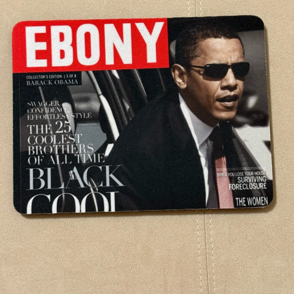 Ebony Black Cool Mouse Pad